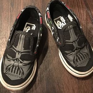 Toddler slip on Darth Vader vans size 7.5